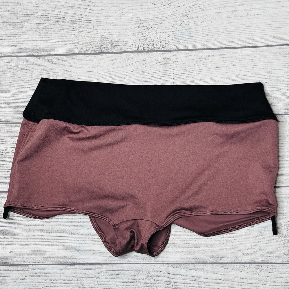 Victoria's Secret PINK Gym to Swim‎ Shortie Dusty Pink Mauve Black Large